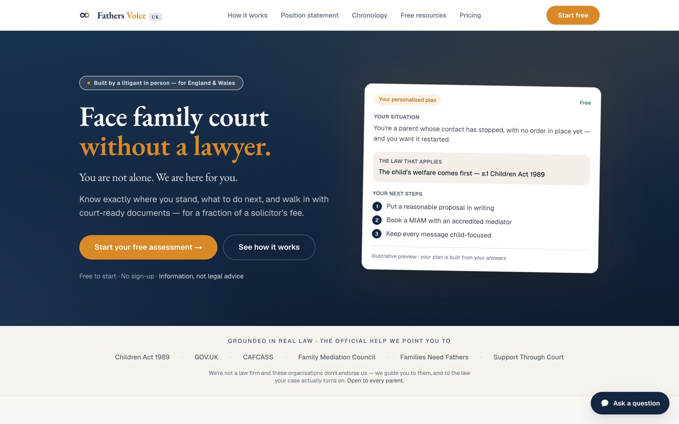 Father's Voice UK — homepage